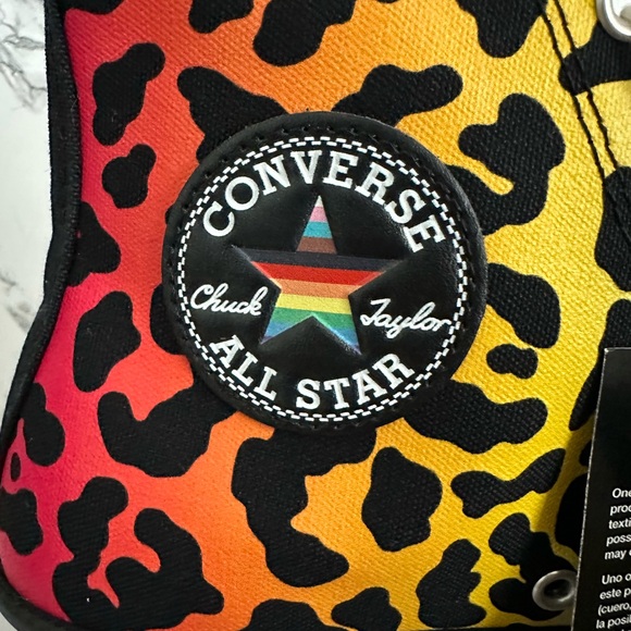 Converse Chuck Taylor All Star Pride Collection Leopard Print Shoes Size 8.5 - Picture 4 of 11